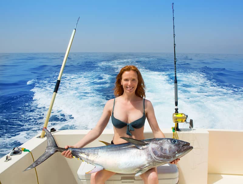 catching yellowfin tuna in the gulf of mexico