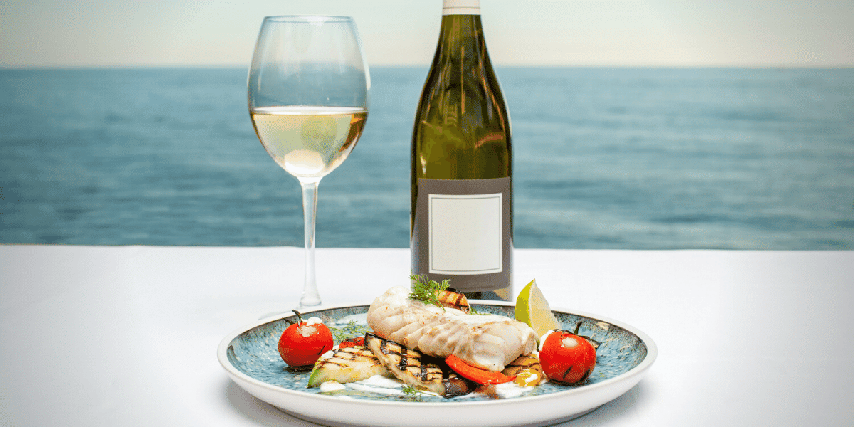 wine and fish