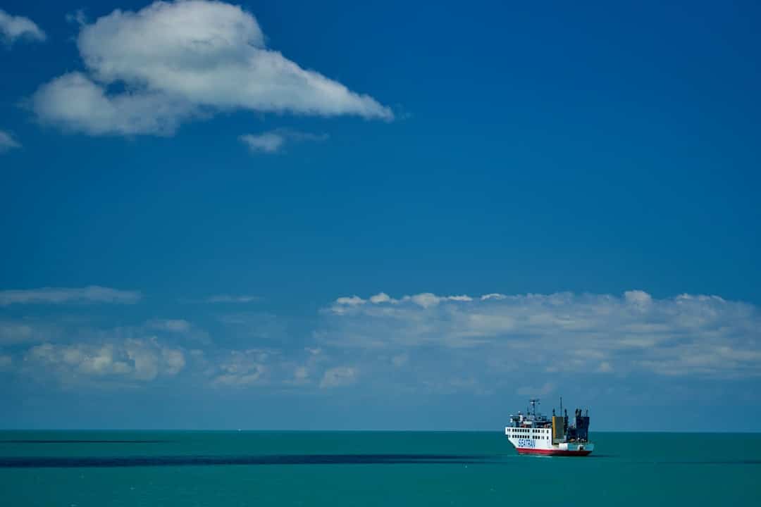 A scenic view of offshore fishing in the Gulf of Mexico.