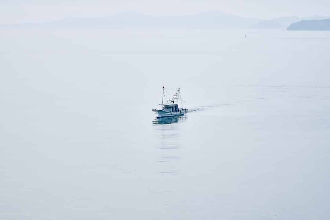 Fishing boat on the open ocean