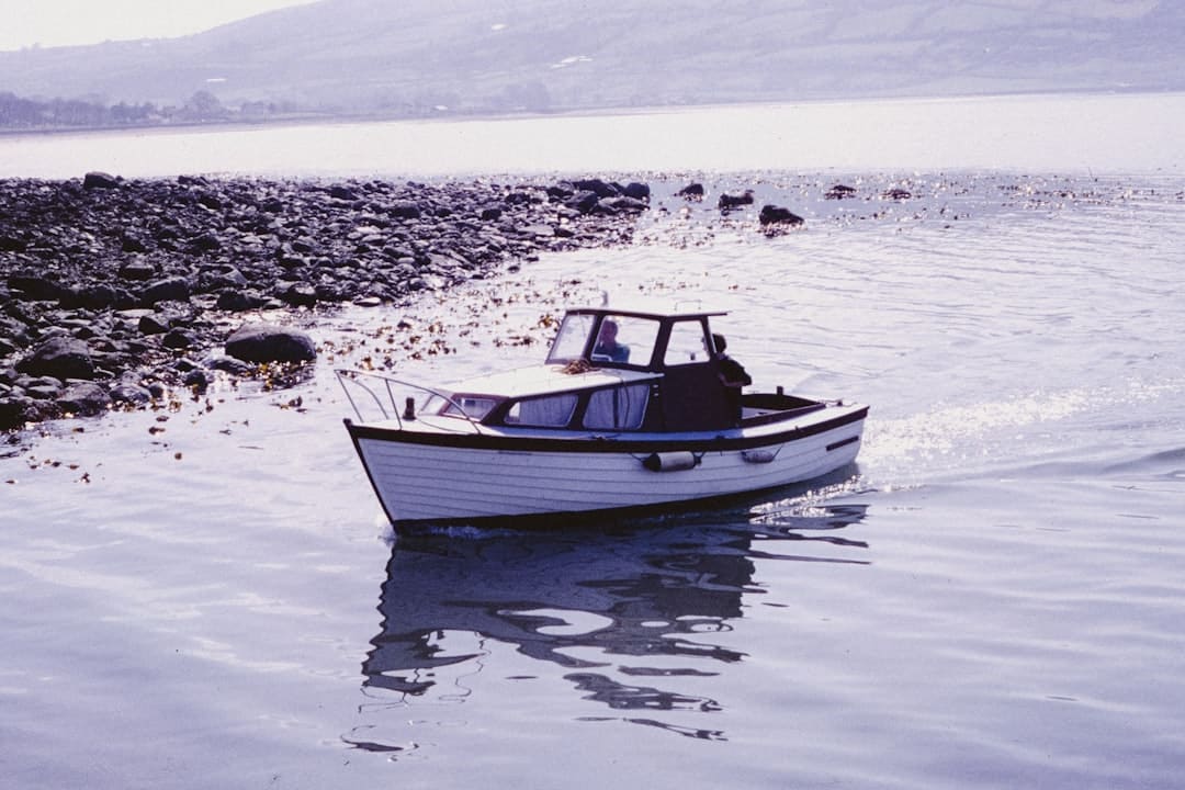 A fishing charter boat on the water.